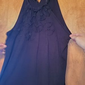 Womens black sleeveless shirt